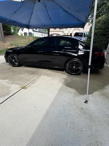 T&T Touch mobile auto detailing setup at a customer driveway in Lewisville, NC